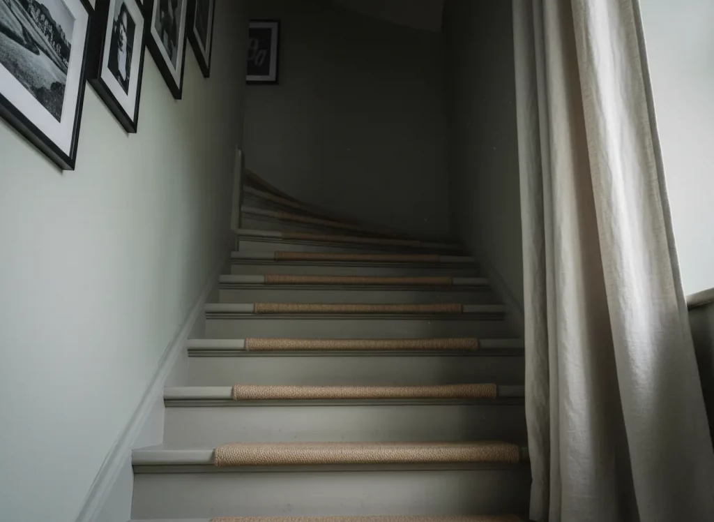 Dunkle Treppe als Symbol dafür, wie chronischer Stress zu depressiver Verstimmung führen kann